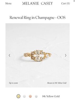 Melanie Casey Renewal Ring in Champagne Diamonds - 14k Yellow Gold